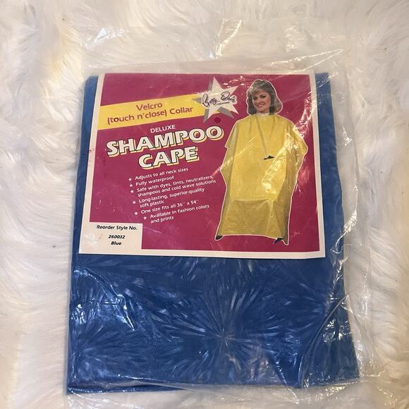 Blue Vintage Betty Dain Vinyl Deluxe Shampoo Cape NIP - Picture 3 of 5